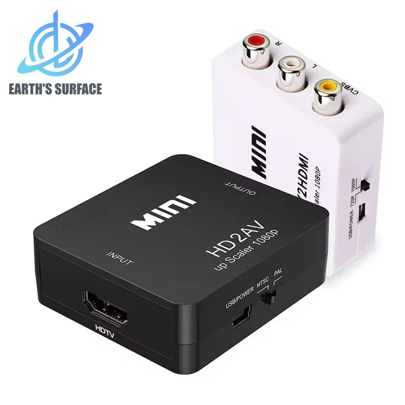 Adattatore AV 1080P compatibile HDMI a RCA Convertitore scaler AV composita video CVSB LR compatibile con HDMI per PC TV Xbox PS3