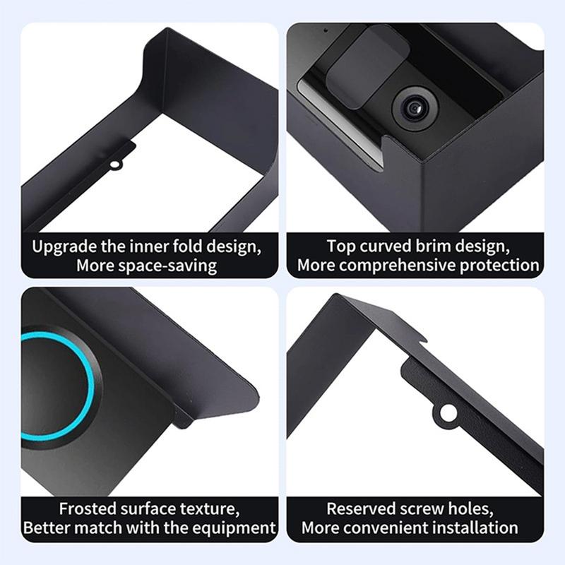 Anel protetor de campainha à prova dwaterproof água anti-reflexo capa de chuva de aço à prova de vento campainha da porta capa de bloqueio de tempo