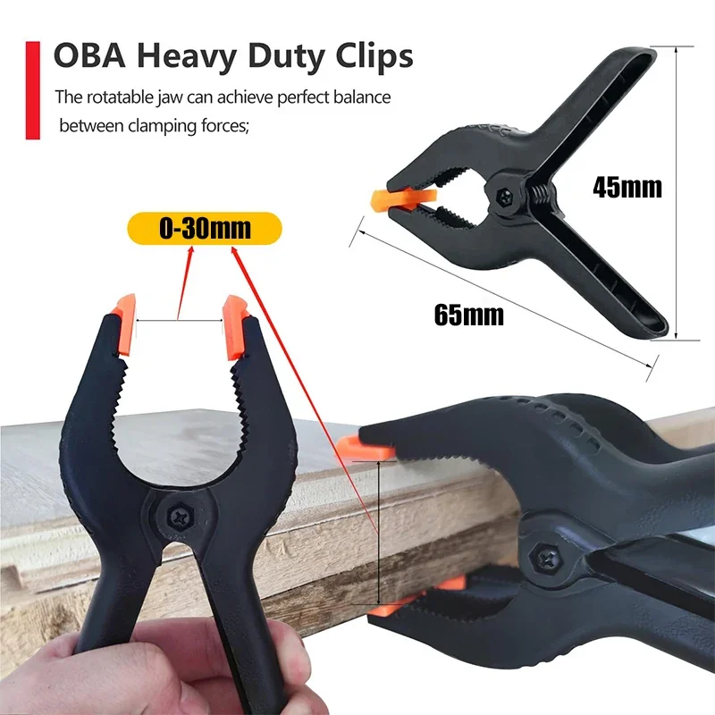 6/10 pçs clipe de mola diy ferramentas para trabalhar madeira 2 polegada plástico náilon clipe primavera em forma de a clipe fotografia fundo clipe fixo