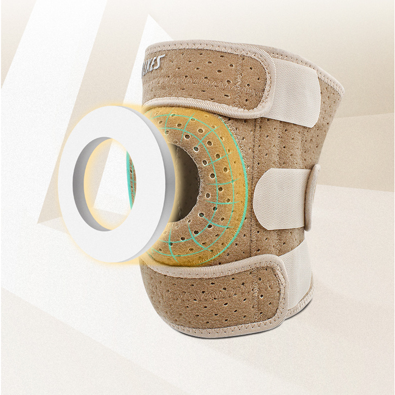 สนับเข่าสำหรับเล่นกีฬาป้องกันให้ความอบอุ่น1ชิ้นแผ่นรองสะบ้าหัวเข่าปรับได้บรรเทาอาการปวดเข่าการปีนเขาการเล่นบาสเก็ตบอลขี่จักรยาน