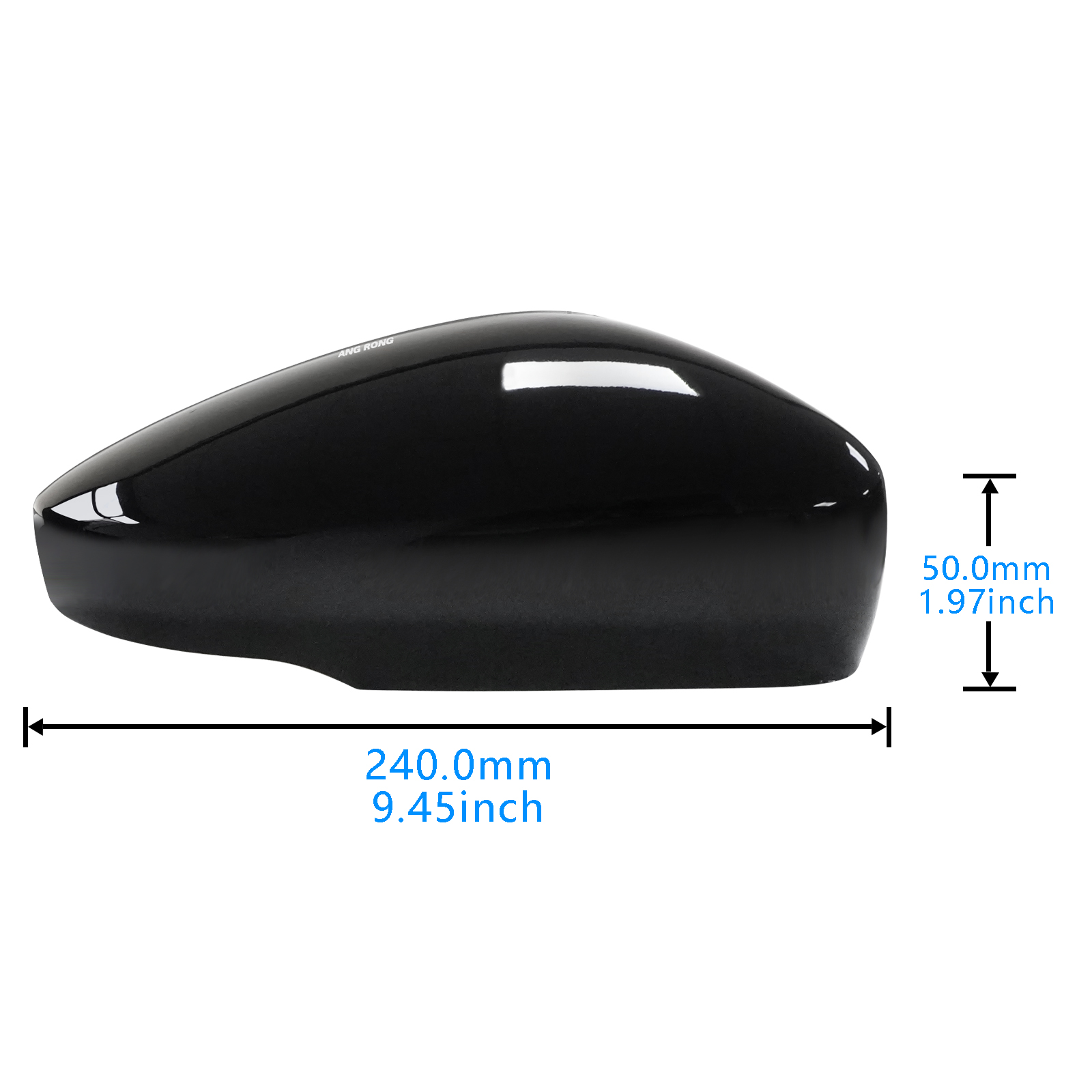 光沢のある黒いドアミラーカバー,VWポロ6r 2009-2018 up 2016