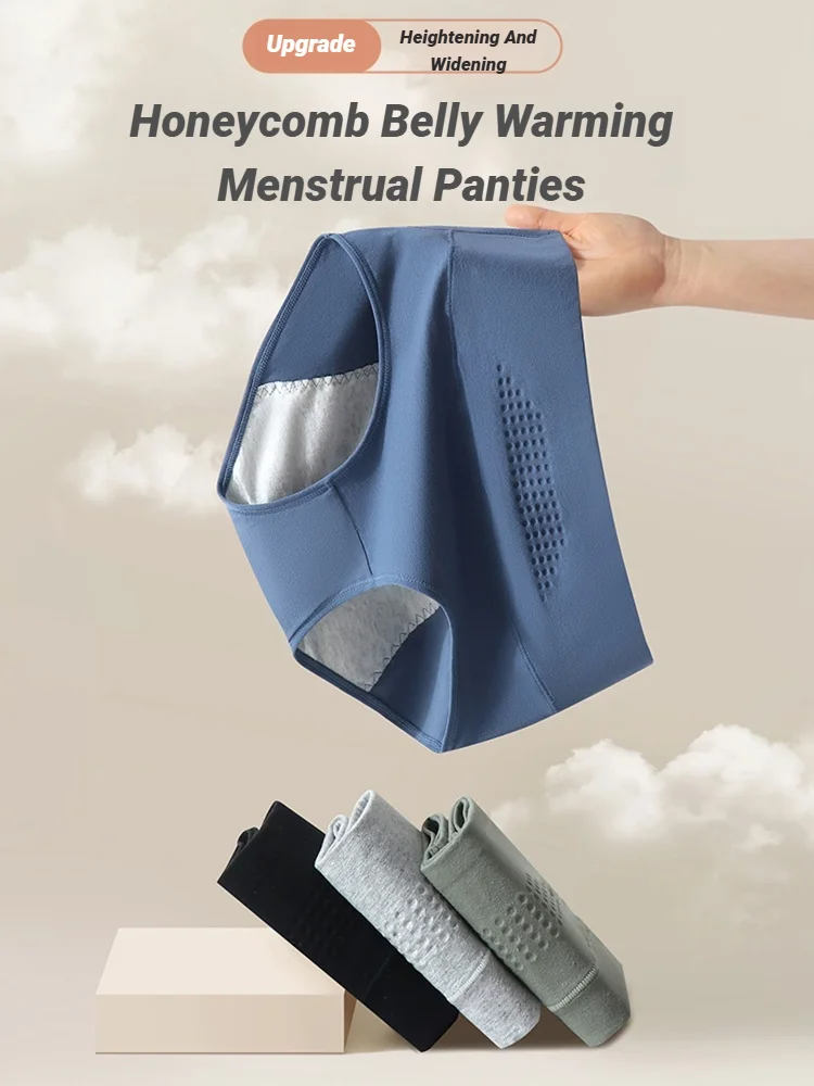 Menstruationshöschen für Frauen, bequeme physiologische Unterwäsche, saugfähig, auslaufsicher, Slips aus Baumwolle, Dessous-Periodenunterhosen