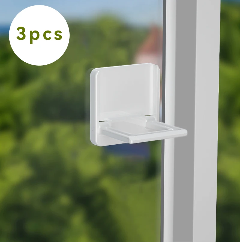 MIRTHBABY-Serrures de fenêtre coulissantes de sécurité pour bébé, pour enfants, portes de placard de Patio, porte coulissante en verre, serrure pour enfant, blanc