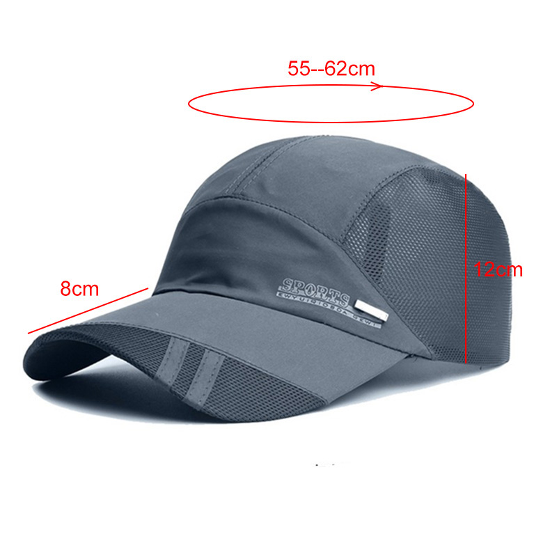 Berretto da baseball da uomo ad asciugatura rapida per lo sport Cool Mesh Summer Women Cappello da sole Pesca Corsa Famiglia Genitore Adolescente Cap