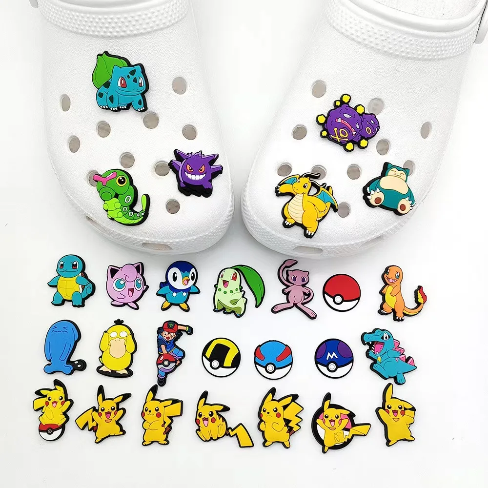 27/20/47 Uds. Amuletos de zapatos de la serie MINISO para sandalias deslizantes, accesorios de decoración de zapatos de PVC para fiesta de regalo de cumpleaños de Navidad