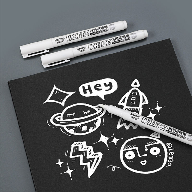 Nuovo 1/2/3PCS Impermeabile In Metallo Pennarello Permanente Vernice Bianca Penna Lavaggio Arte Pittura Graffiti Penne Tessuto Legno Pelle Marker1MM