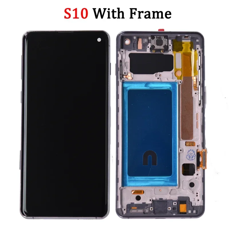 tft S10+ Screen Replacement, for Samsung Galaxy S10 Plus G975F Lcd Display Digital Touch Screen with Frame for Samsung S10 G973F