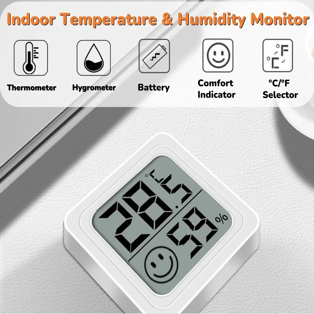 Mini lcd digital termômetro higrômetro interno conveniente eletrônico temperatura higrômetro sensor medidor termômetro doméstico