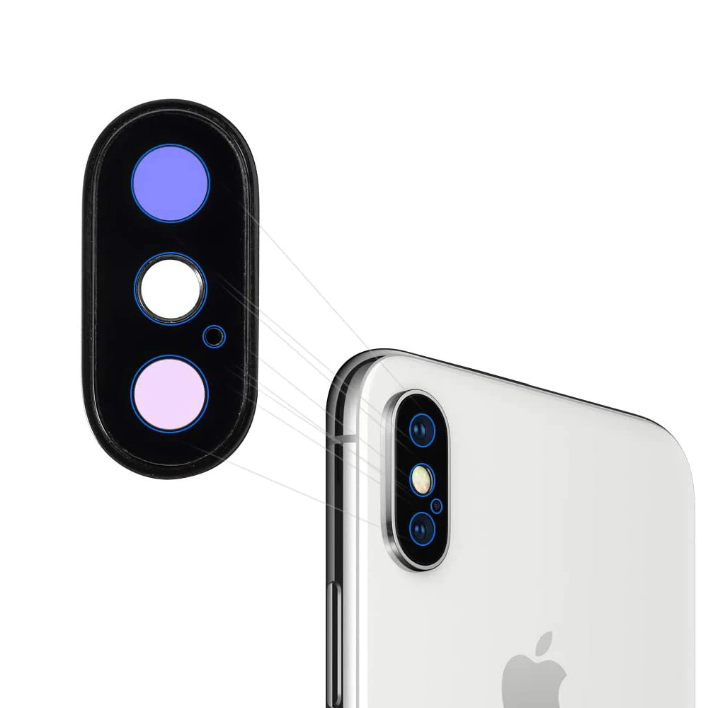 Camera Sau Kính Cường Lực Có Khung Phía Sau Kính Cường Lực Dành Cho iPhone 7 7P 8 Plus X XR XS max Thay Thế