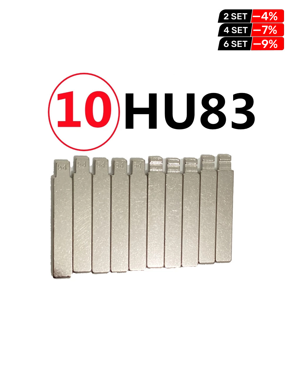 Keychannel 10 Chiếc 54 # KD Lưỡi Dao Lishi HU83 Chìa Khóa Xe Ô Tô Lưỡi Dao Cho Xhorse VVDI KD KEYDIY Flip Remote Cho đồng Hồ Xe Đạp Peugeot Thay Thế Lưỡi Dao