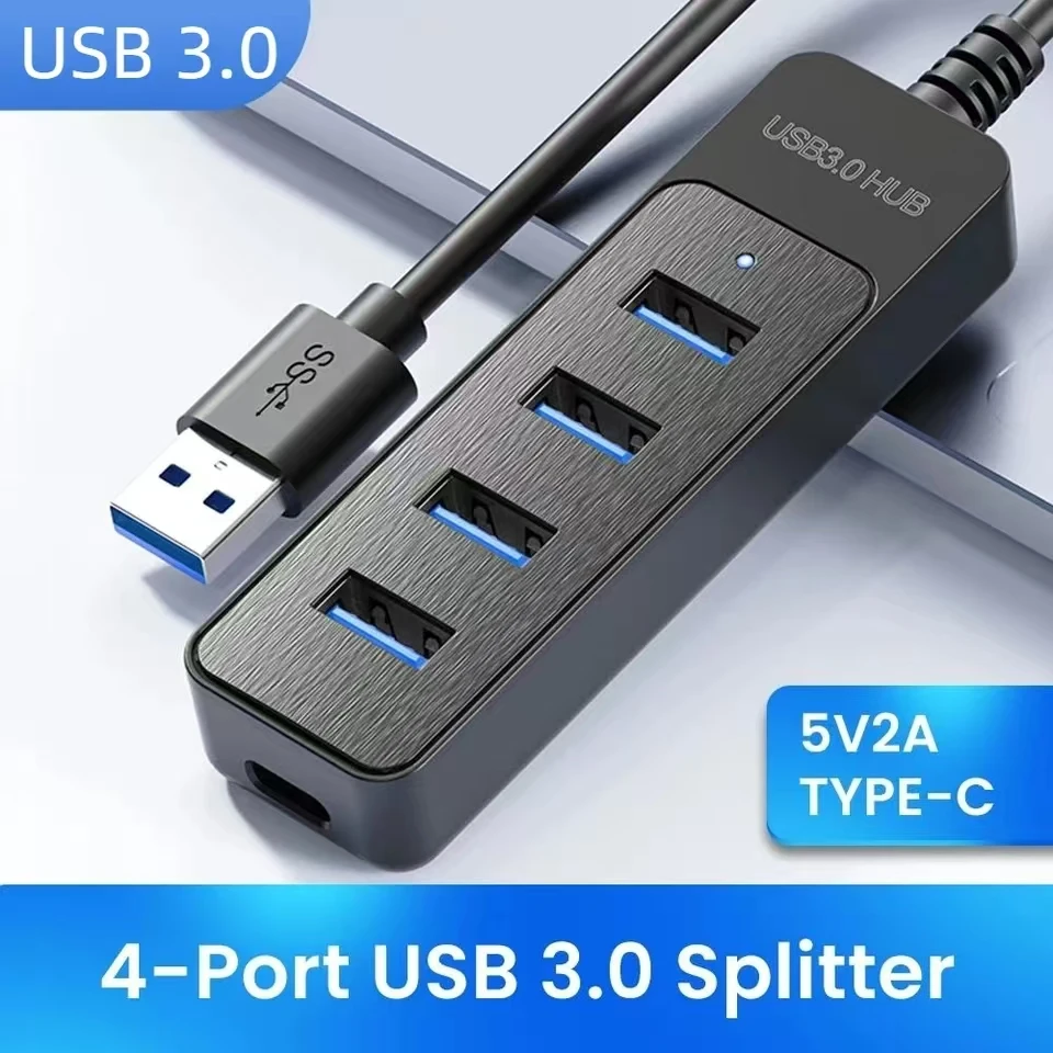 USB 30 Typ C Hub 20 Netzteil 4 Port Multi Splitter Expander High Speed Für Computer Zubehör Mehrere USB Hub