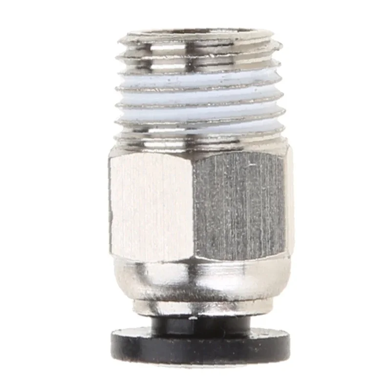 อุปกรณ์เสริมเครื่องพิมพ์ 3d PC4-M10 ชายตรงนิวเมติก PTFE Tube Push in Quick Fitting Connector
