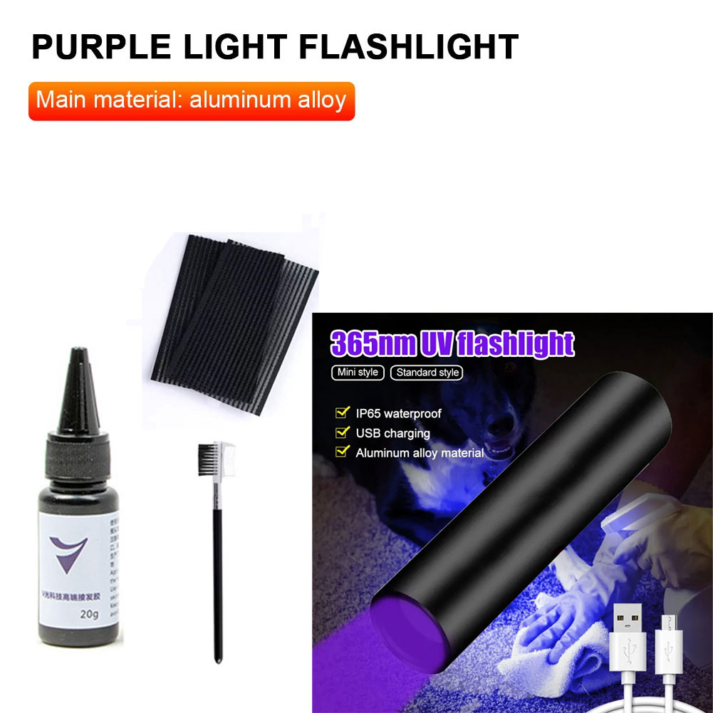 V-light-wigテクノロジーのヘアエクステンションセット,本物のヘアピース,高速移植ツール,しっかりとしたトレースレステープ,ヘアエクステンションツール