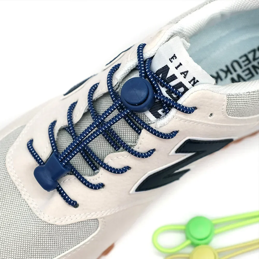 Cordones elásticos para zapatos sin cordones para senderismo, 17 colores, cordones para zapatillas, elásticos de goma con bloqueo redondo, cordones rápidos para perezosos