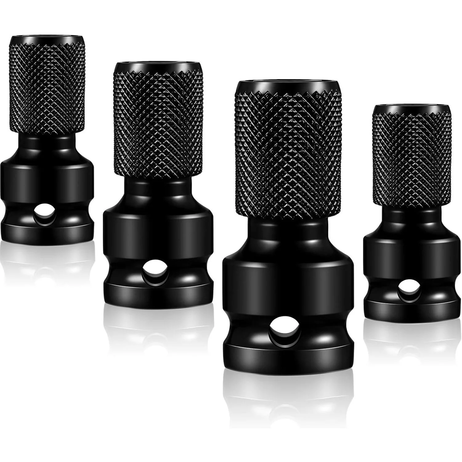 Quick Release 1/2-Inch Square Drive to 1/4-Inch Hex Female Socket Adapter Converter Chuck Adaptor for Impact and Ratchet Wrench