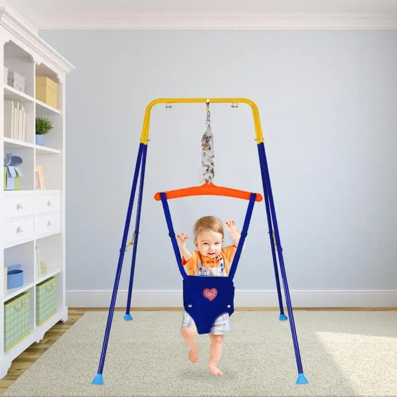 Baby Bouncing เก้าอี้ออกกําลังกายกันชนประตูเด็กประตูจัมเปอร์ในร่ม Integration การฝึกอบรมของเล่นเด็กจัมเปอร์ Swing แขวนเก้าอี้