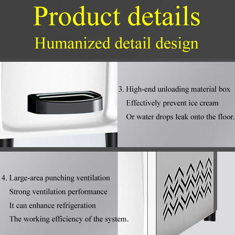 Easy Operating Very Popular Table Top Model Mini Home Use Ice Cream Making Machine