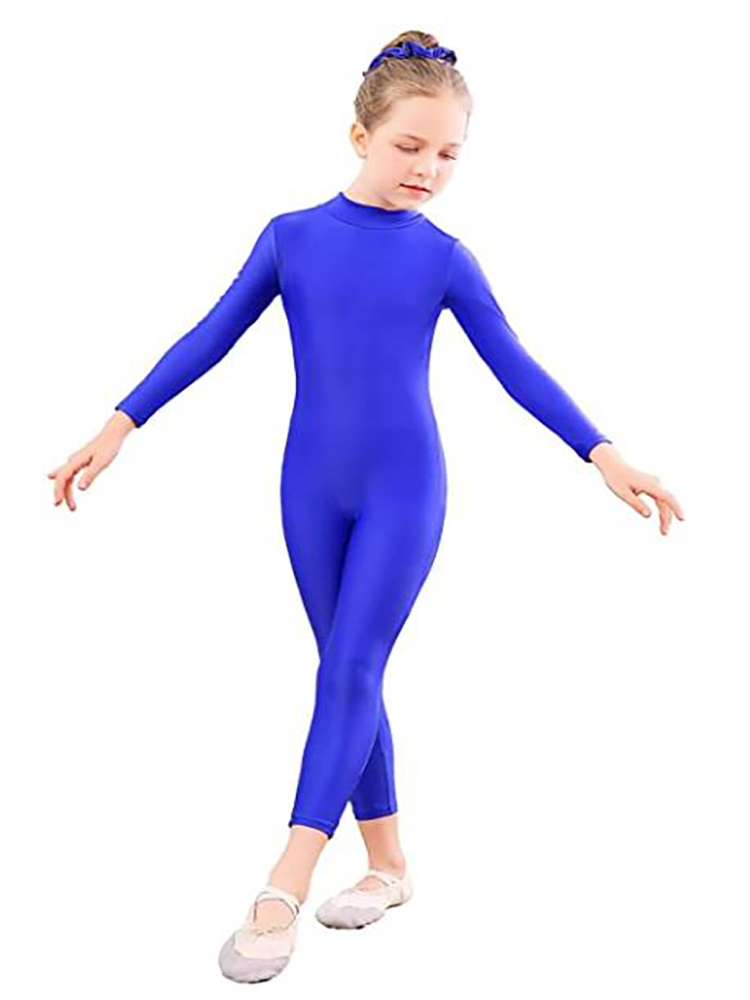 Speerise Mädchen Spandex Langarm Ganzkörper Ganzanzug Kostüm Kinder Gymnastik Kleidung Bodysuit Overalls Kleinkind Ballett Trikot