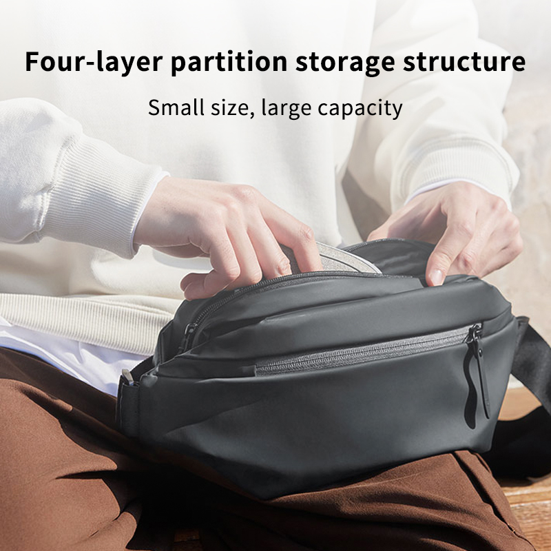 Xiaomi mijia saco de peito multifuncional lazer portátil bolsa de ombro diagonal prático multi-zona bolsa esportiva