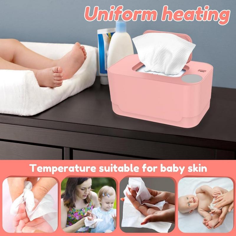 Wipe Warmer Baby Wipes Warmer Dispenser With Even Heating Portable Space-Saving Diaper Heater Holder Case For Living Room
