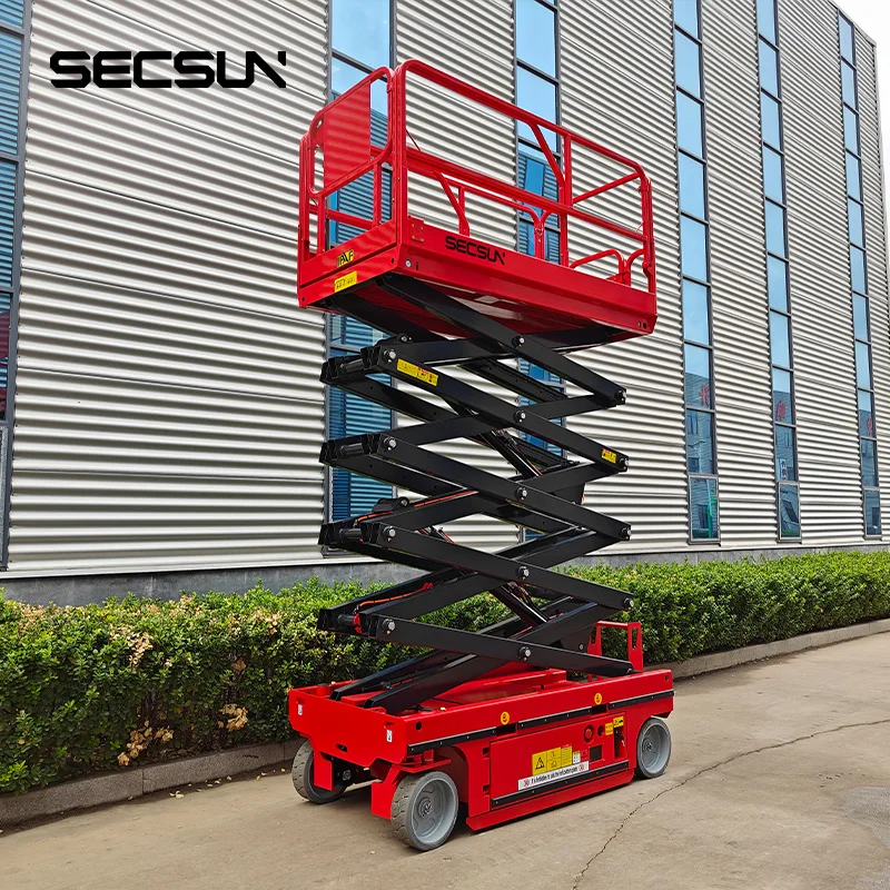 Plataforma de trabajo aéreo 320kg 227kg 10 ~ 16M plataforma elevadora de tijera hidráulica autopropulsada mesa elevadora de escalera eléctrica