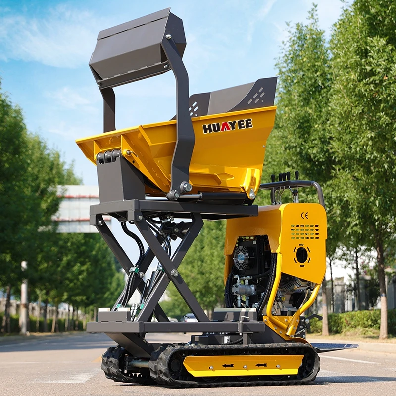 Fast delivery Mini Dumpers EPA EURO 5 High Quality Cheap Mini Dumper Truck HUAYEE Factory Customize 500kg Small Crawler Dumper