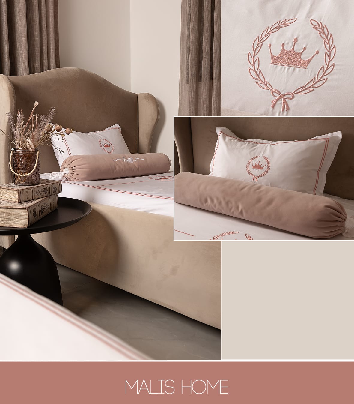 Mail's Home 2025 Conjunto de colcha branca de algodão natural com fronha bordada + cobertor + lençol de cama