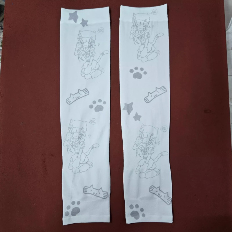 Summer Subculture Impresso Sunscreen Sleeve, Proteção UV, Windproof, Braço De Viagem, Luva De Gelo, Luva De Bicicleta