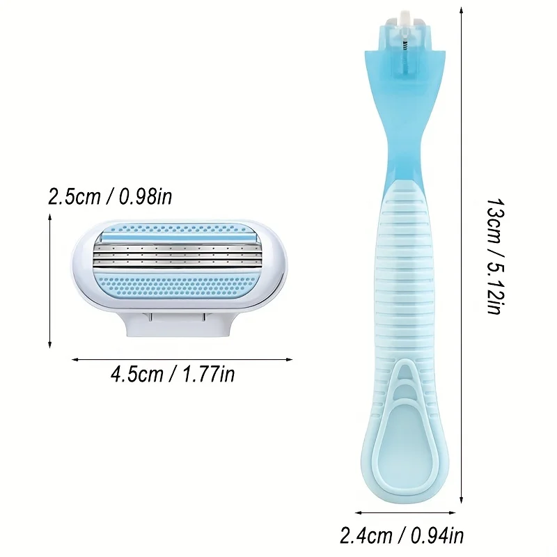 4-24Pcs  3 Layers Razor Blade Women Shaver Head for Venus Razor Safety Razor for Women Face Arm Leg Hair Machine