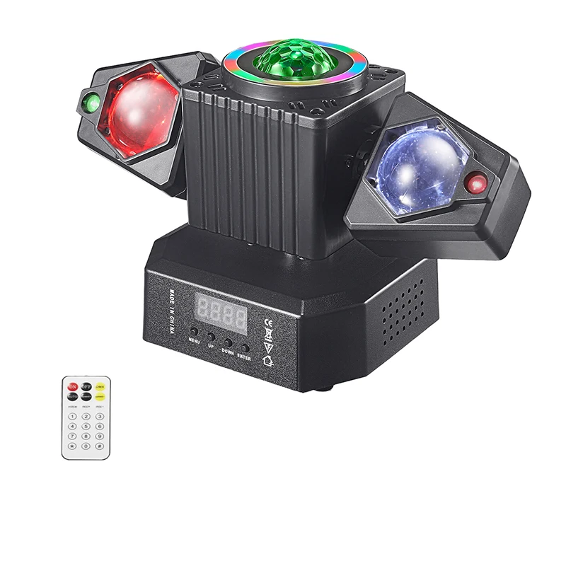 50w led feixe movendo a cabeça luz vermelho verde laser luz de discoteca com bola mágica rotativa controle remoto adequado para dj festa aniversário