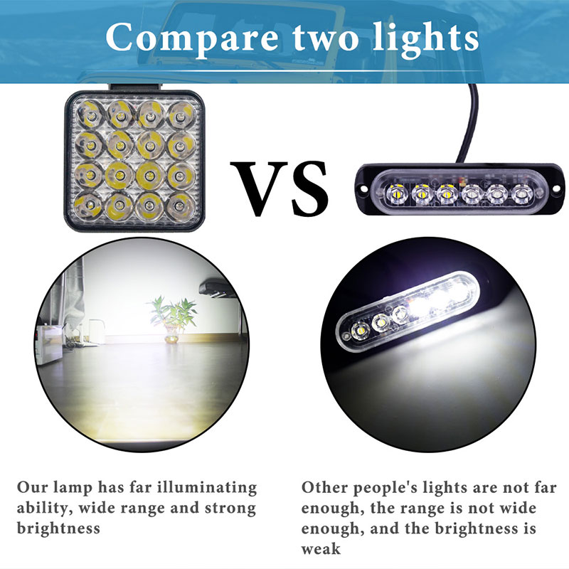 1/2 pièces voiture barre de LED lampe de travail MINI 16SMD 12V TV tout-terrain conduite antibrouillard vert bande lumineuse de travail pour camion SUV 4WD bateau ATV