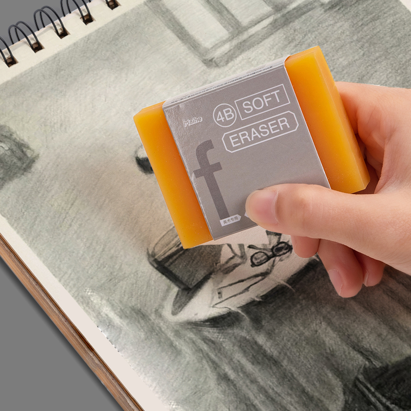 Extra Large No Smudge Soft Soap Rubber Eraser for B 2B 3B 4B Drawing Sketch Pencils for School Office Art