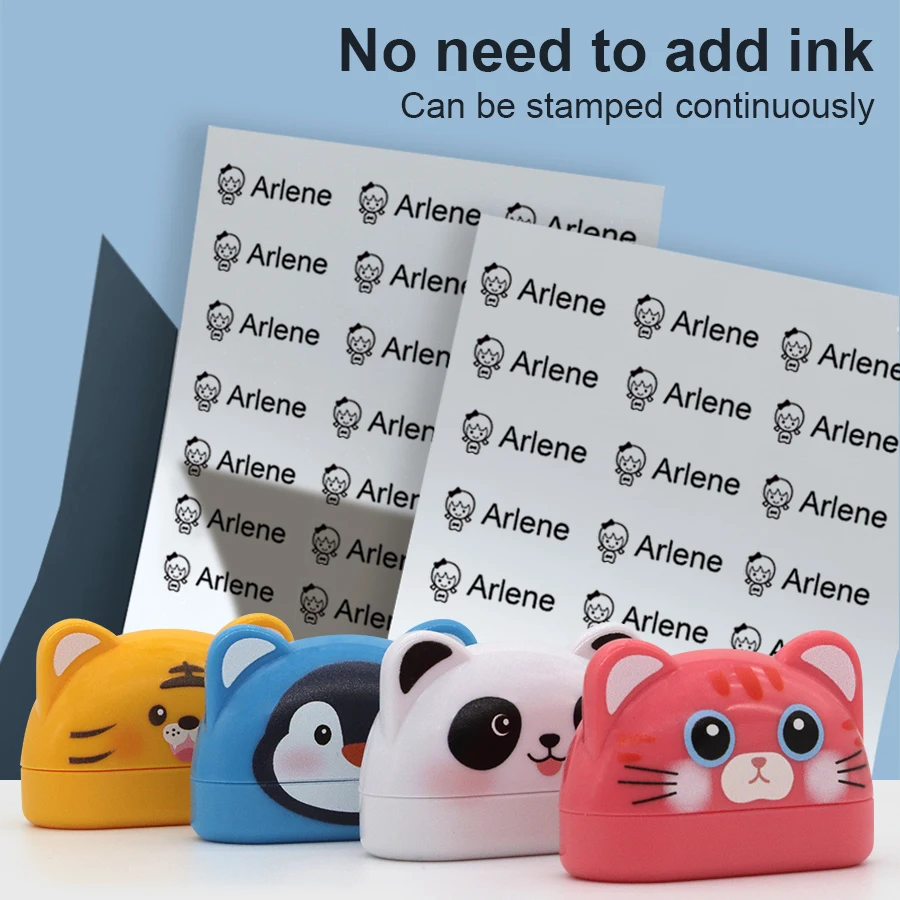 Personalized Name Stamps for Kindergarten: Custom Name Seals for Kids, Clothing Labels, Waterproof Textile Tags