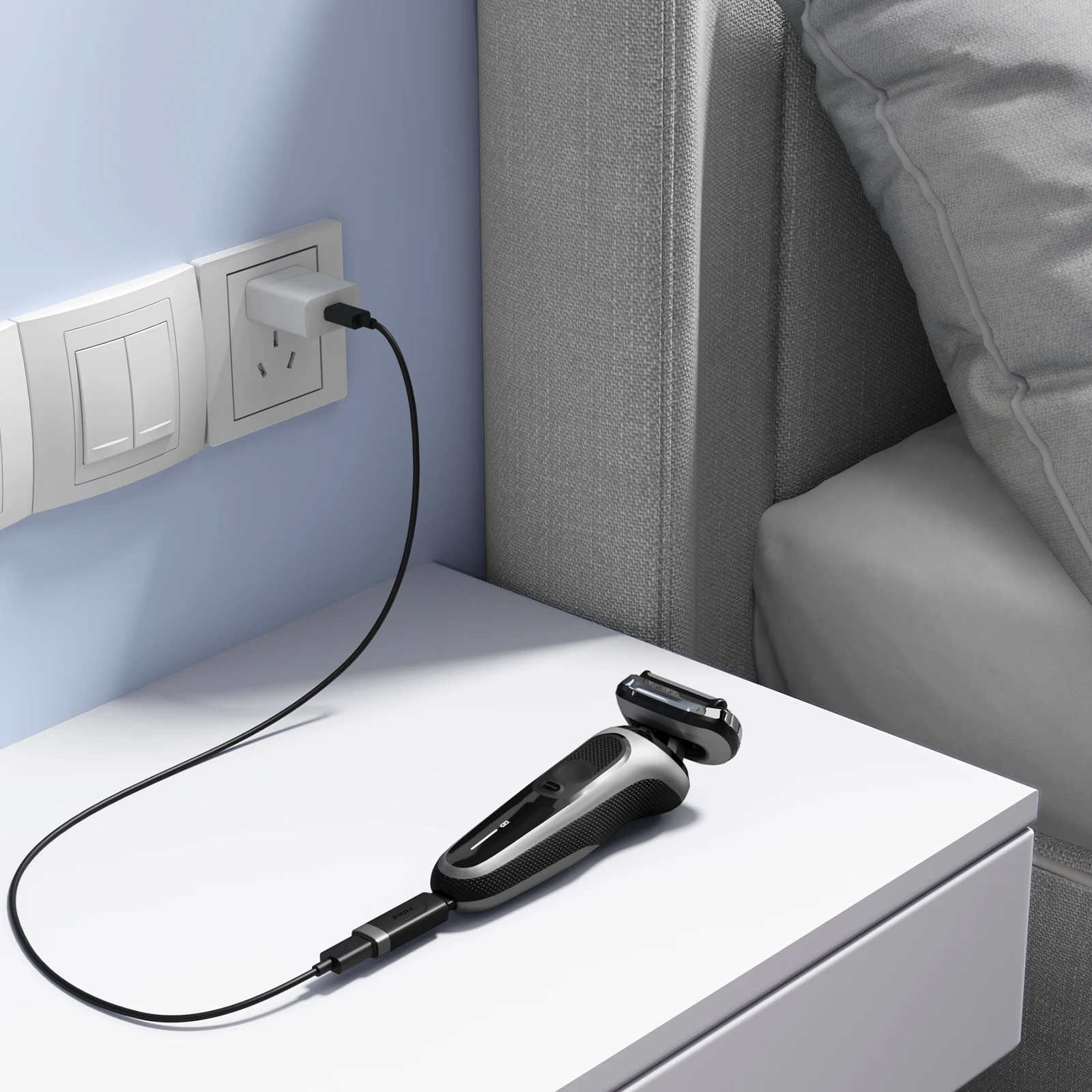 Yinke 12V Type-C เครื่องโกนหนวด Charger Adapter ชาร์จสําหรับ Braun Series 3 5 7 9 6 1 XT5 ไฟฟ้ามีดโกน (ไม่รวมสาย)