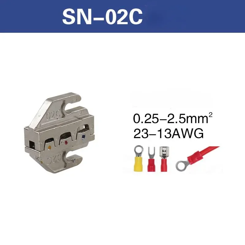 SN Series Crimping Plier Jaw for Spring Terminals Bare Terminals Insulated Terminals 58B 2549 02C 06WF 2546B 58B 06