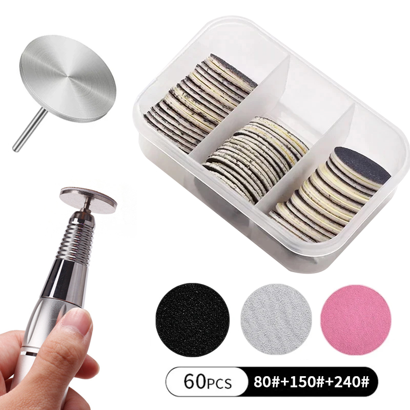 Papel de lija reemplazable para eliminación de callos y cutículas de pies, Kit de almohadillas de disco para pedicura, limpiador de piel muerta, limas de escofina para pies, 15/20/25MM