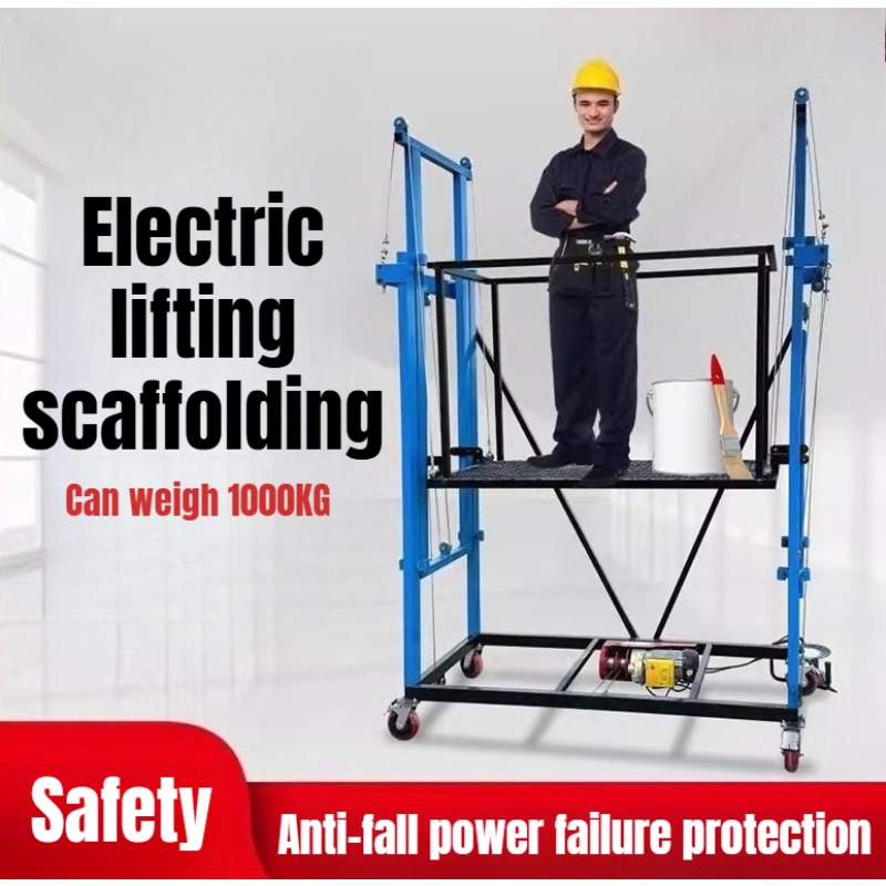 Electric Scaffold Lift Platform Portable Adjustable Height 8M 500Kg Remote Control Aluminum Construction Assembly Steady Movable