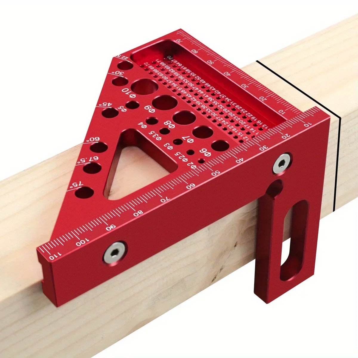 3D Multi-Angle Measuring Ruler, 45/90 Degree Woodworking Aluminum/plastic Square Protractor,Triangle Ruler Layout Measuring Tool