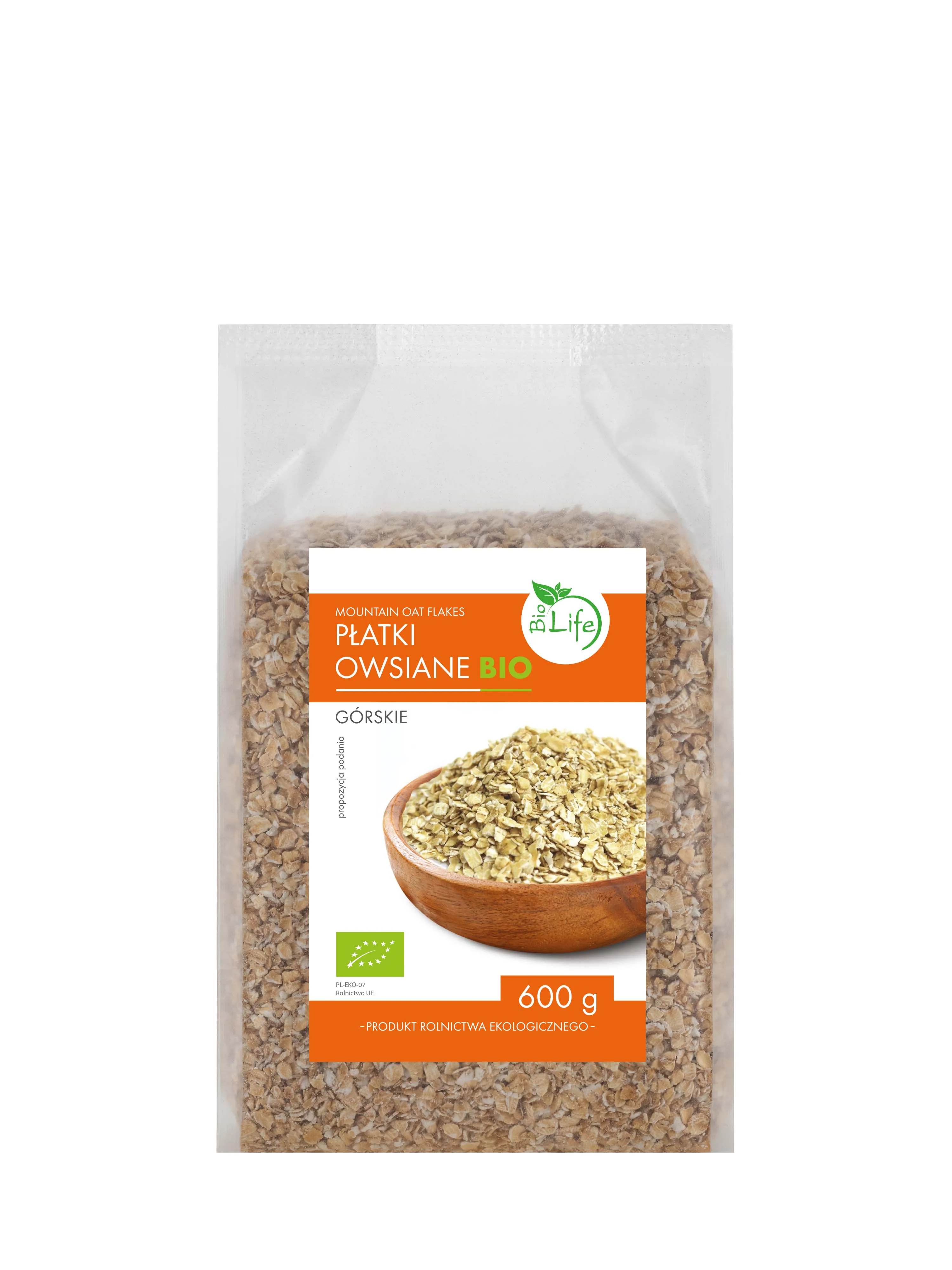 Płatki owsiane BIOLIFE górskie ekologiczne BIO 600g