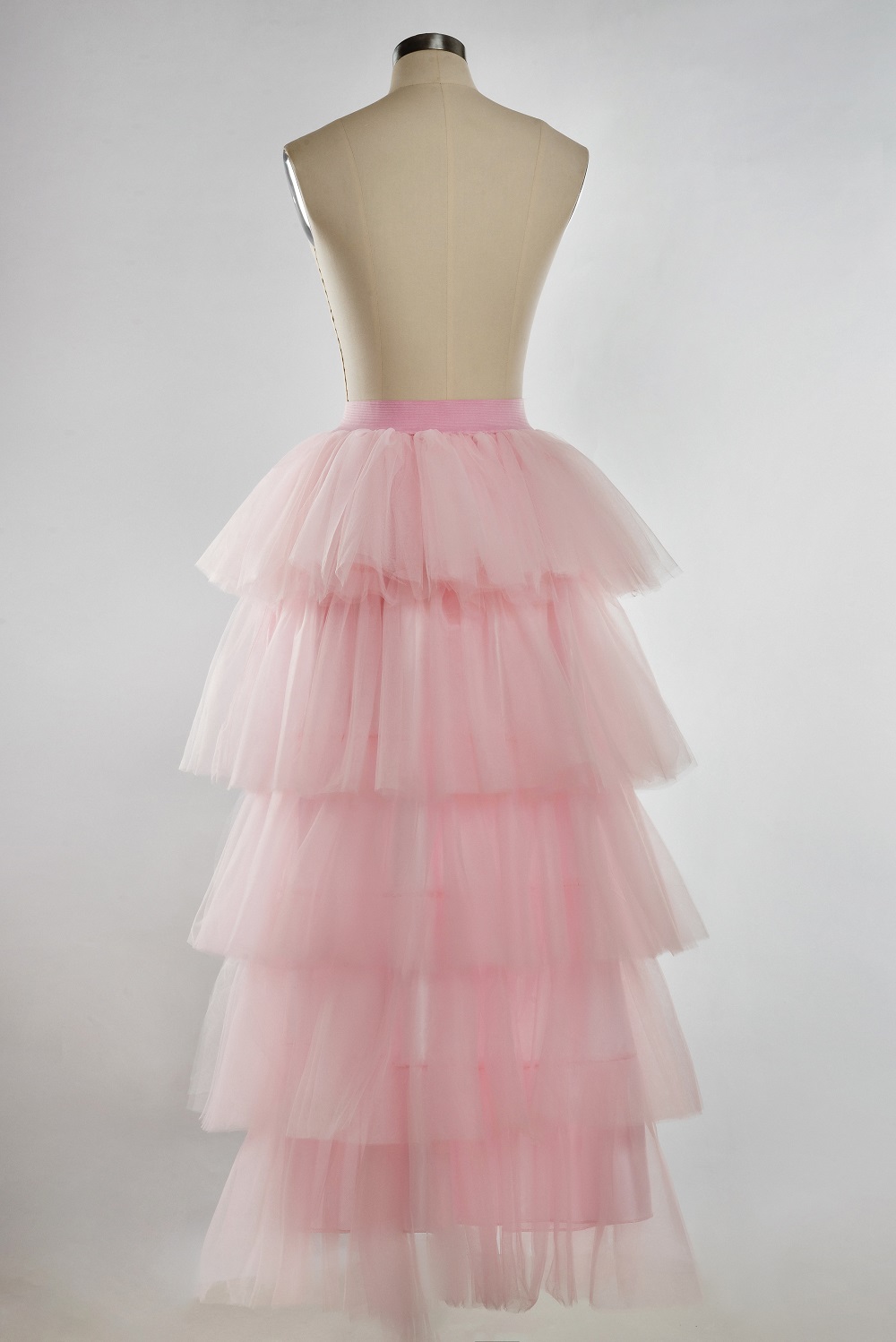 FATAPAESE High Low Tulle Multi-Skirt Iered Ruffles Asymmetrical Prom Skirt Punk Tulle Gown Under Petticoat Casual Party Outfit