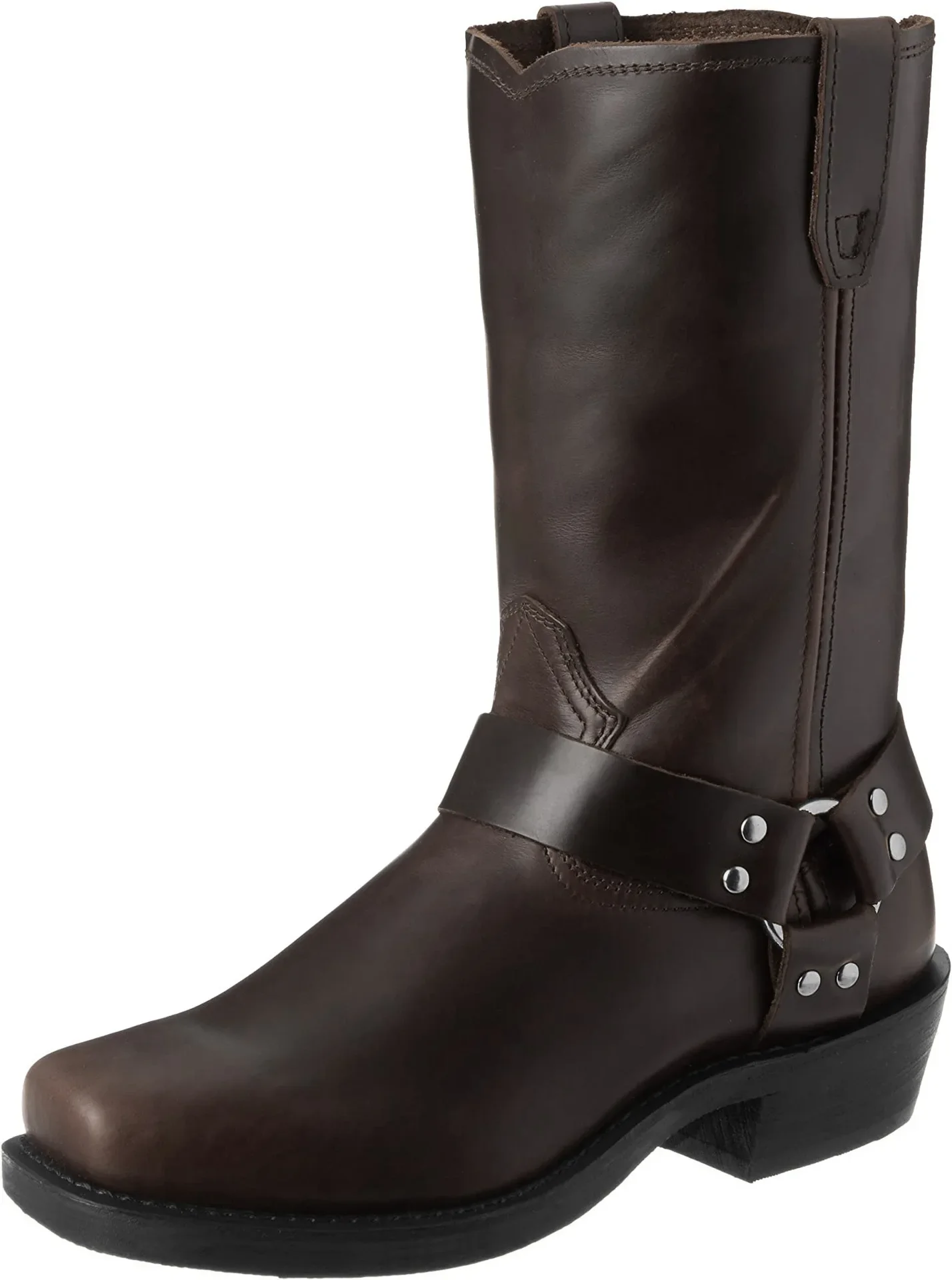 Botas de cowboy retrô masculinas, botas ocidentais de cano médio, couro pu, sapatos masculinos, botas de cavaleiro de inverno, plus size 39-48