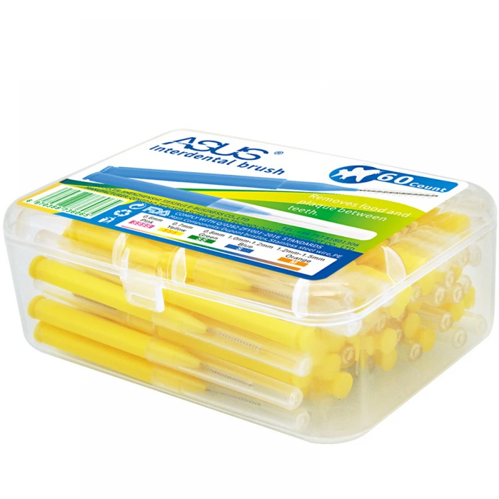60 uds 0,4mm-1,5mm cepillos interdentales cuidado de la salud limpiadores interdentales cepillo Dental de ortodoncia herramienta de higiene bucal