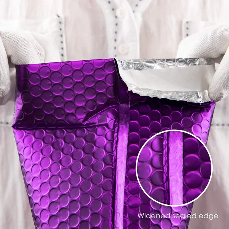 10pcs Bubble Mailer POLY เบาะ Mailing บรรจุภัณฑ์ Padding Self Seal กระเป๋าสีชมพูการจัดส่งสําหรับของขวัญซองซองสีม่วง