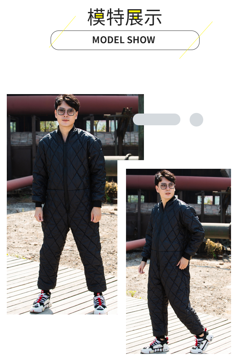 Winter-Arbeitskleidung, Kühllager-Arbeiter-Overall, mit Baumwolle gepolstert, Arbeitsoverall, warm, dick, Thermo-Overall, Lager, Werkstatt