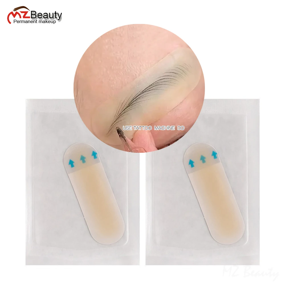 Transferencia de cejas pegatina de piel tatuaje operación Real práctica permanente silicona tatuaje suministros de entrenamiento protección de cejas