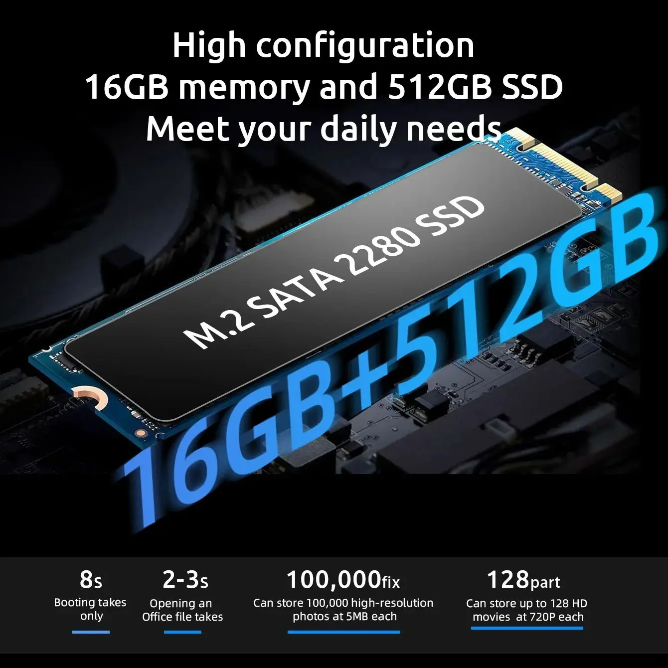 BMAX B4 Pro Mini PC Windows11 PC Intel N97 16 GB DDR4 512 GB SSD 2 * HDMI Supporta grafica Intel UHD 4K a 60 Hz 1,2 GHz