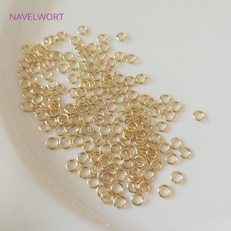 Multi Size 14K/18K Vergulde Open Ringetje Verbindingsringen Voor Sieraden Maken Benodigdheden Messing Split Ringen Sieraden Accessoires