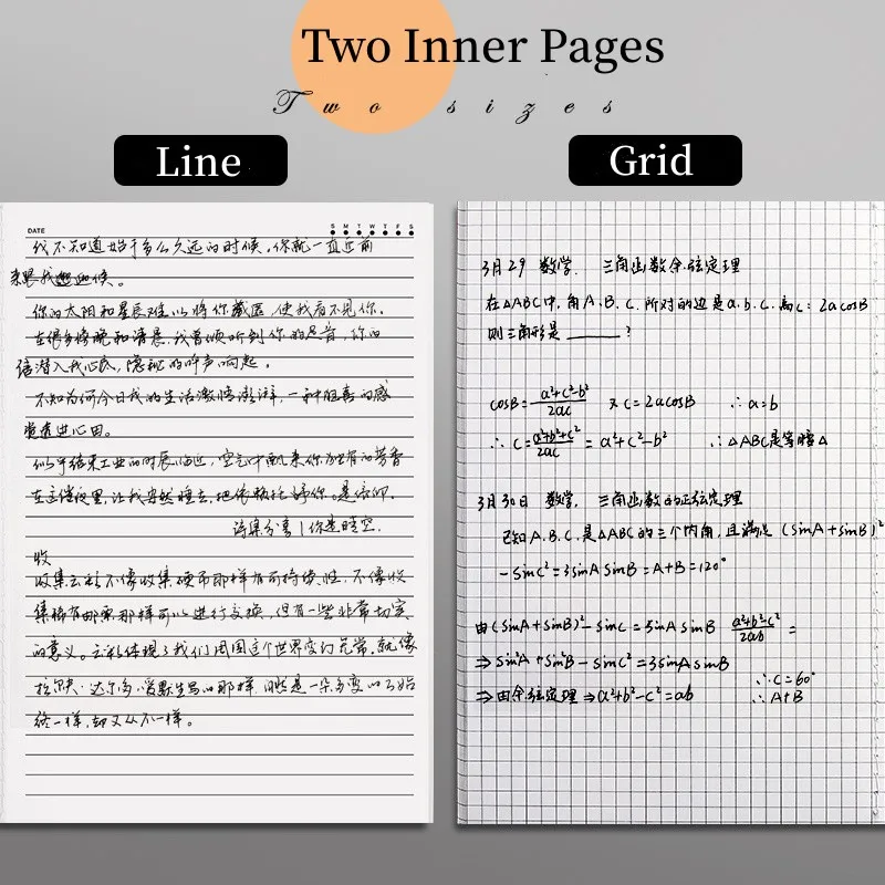 A4 A5 B5 Notebook To-Do Lined Blank Grid Paper Journal Diary Sketchbook Drawing Painting Graffiti Notebook Notepad Stationery