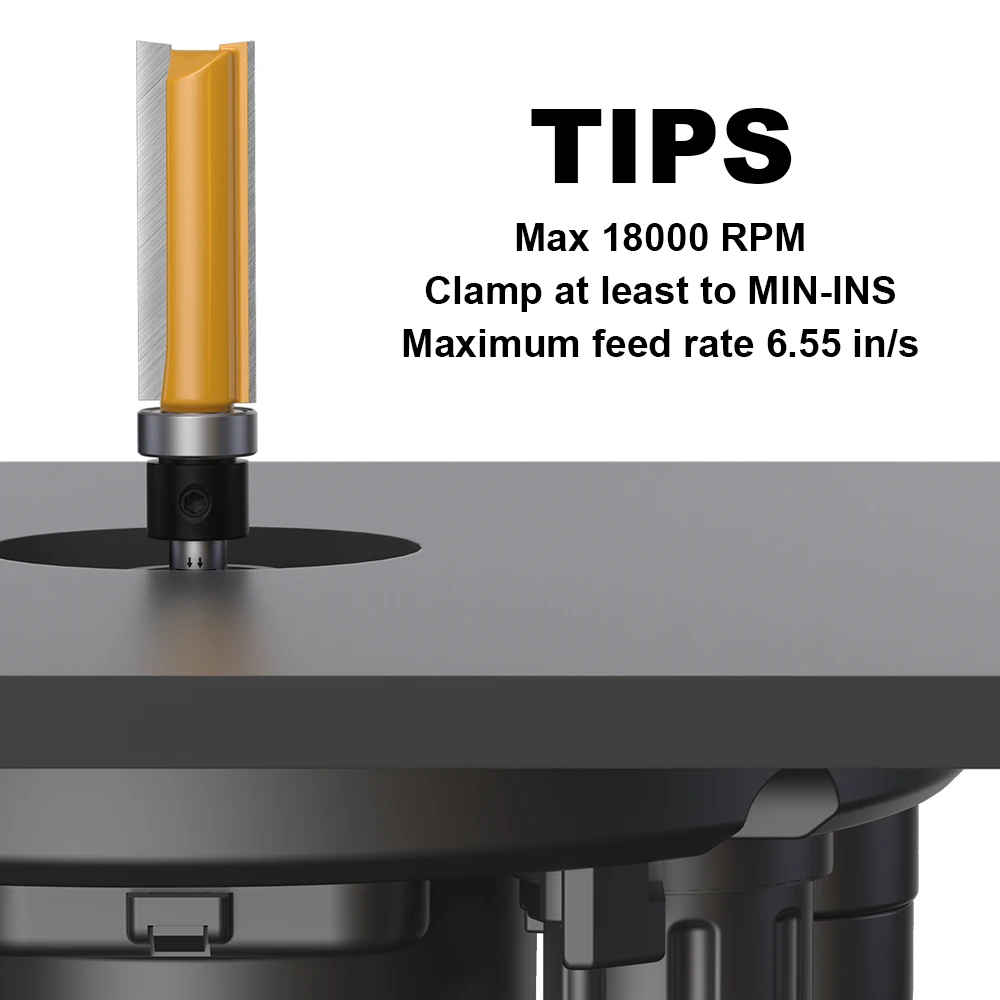 ONEVAN รูปแบบ Flush Trim Router บิต 6/6.35 มม., แบริ่งด้านบนแม่แบบเครื่องตัดสําหรับไม้งานไม้ตรง end Mill ใบมีด