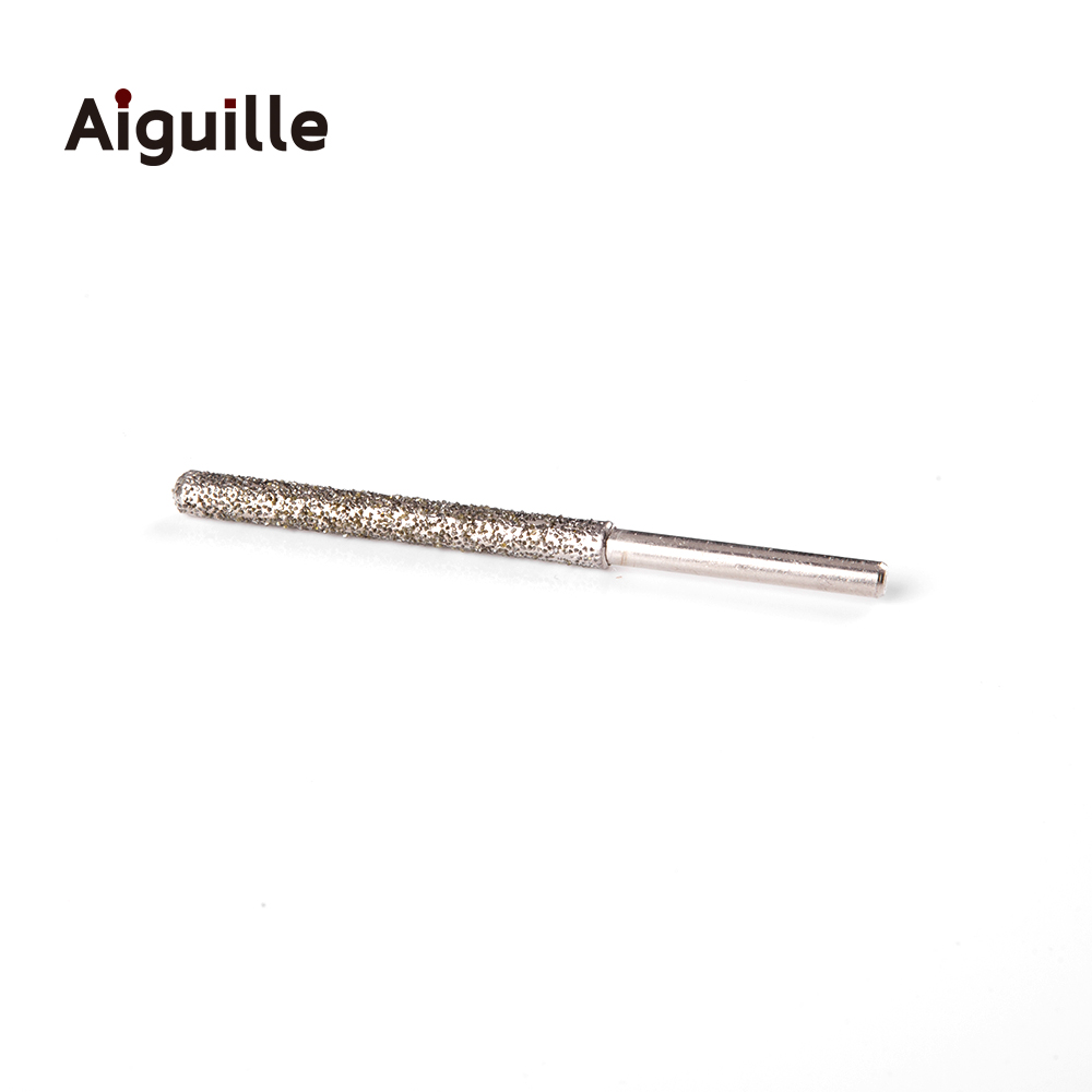 Aiguille 60# shank 4mm Grinding Burr 80mm Ultra-long Grinding Bits Stone Metal Peeling Point Diamond Grinding Burr Trimming Bits